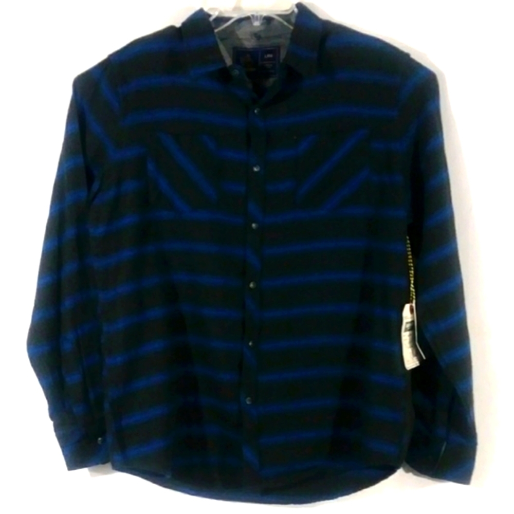 Rugby University long sleeve stripe shirt men's size L NWT